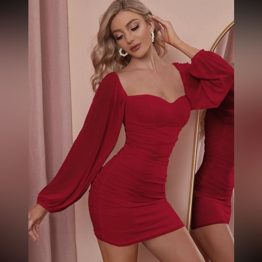 Elegant Red Women's Dress